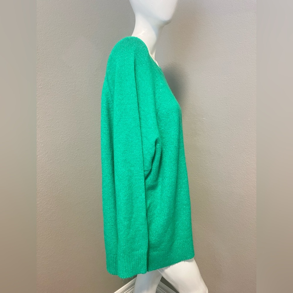 Torrid Plus Women’s Green Crew Neck Long Sleeves Sweater Size 2 - Picture 4 of 11